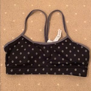 Black and Grey Polka Dot LuluLemon Sports Bra